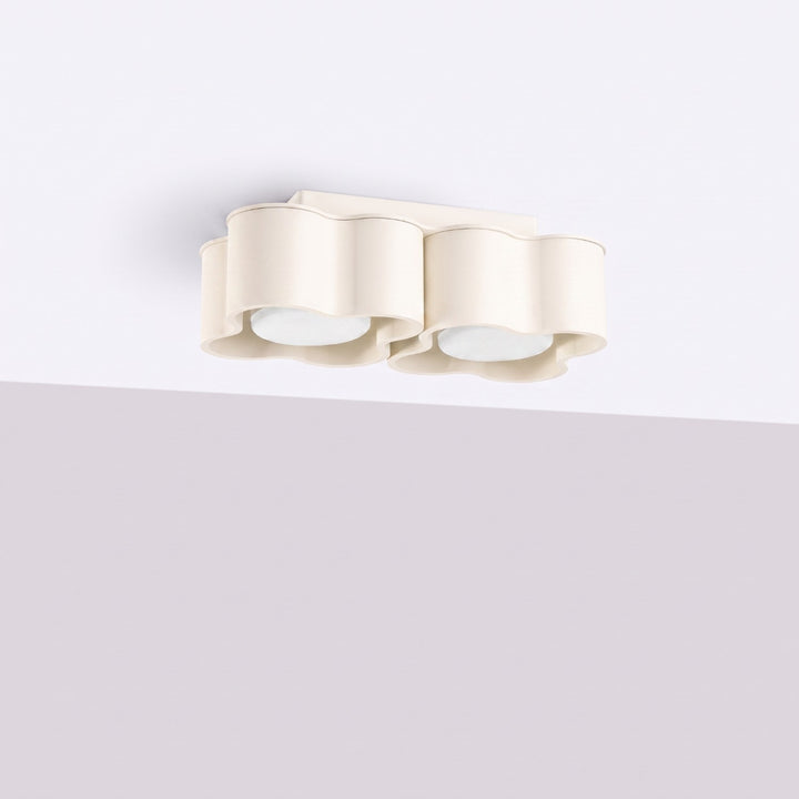 Plafonnier Ovio beige en aluminium, éteint