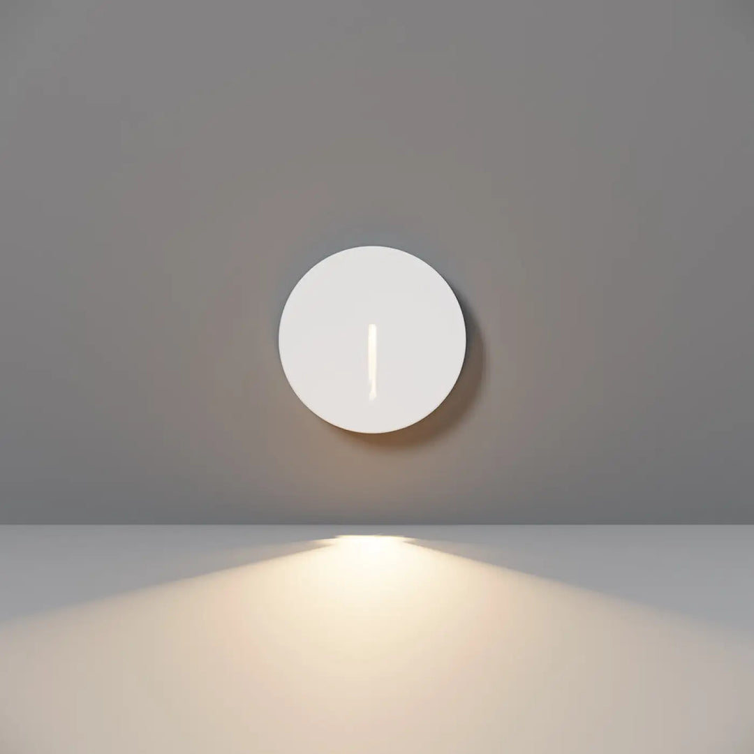 Balise ronde luminaire extérieur encastrable lock led blanc minimaliste à lumière chaude murale