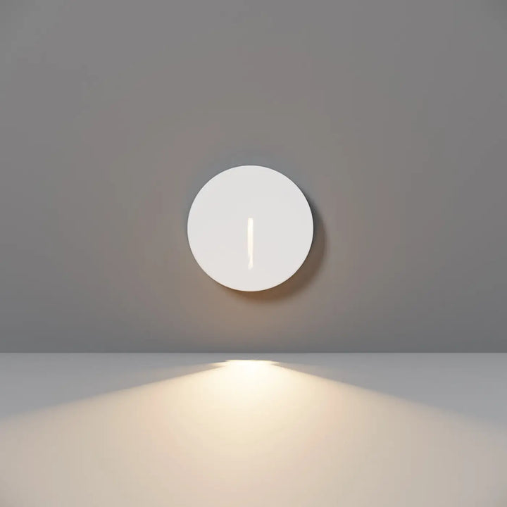 Balise ronde luminaire extérieur encastrable lock led blanc minimaliste à lumière chaude murale