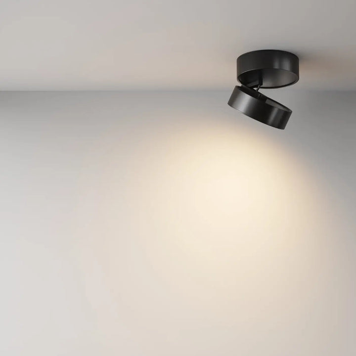Spot onda disque rétractable black matte spot encastrable avec design moderne et finition ajustable