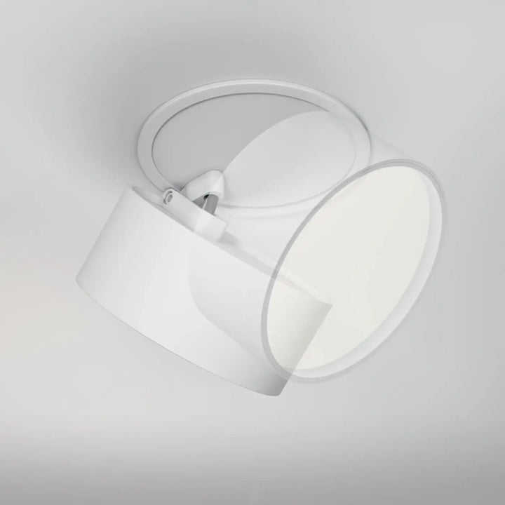 Spot onda spot encastrable led rétractable blanc cylindrique avec tête ajustable design moderne pour plafond