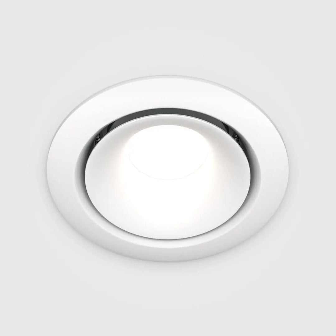 Spot yin spot encastré blanc avec ampoule gu10 et finition chrome circulaire design moderne