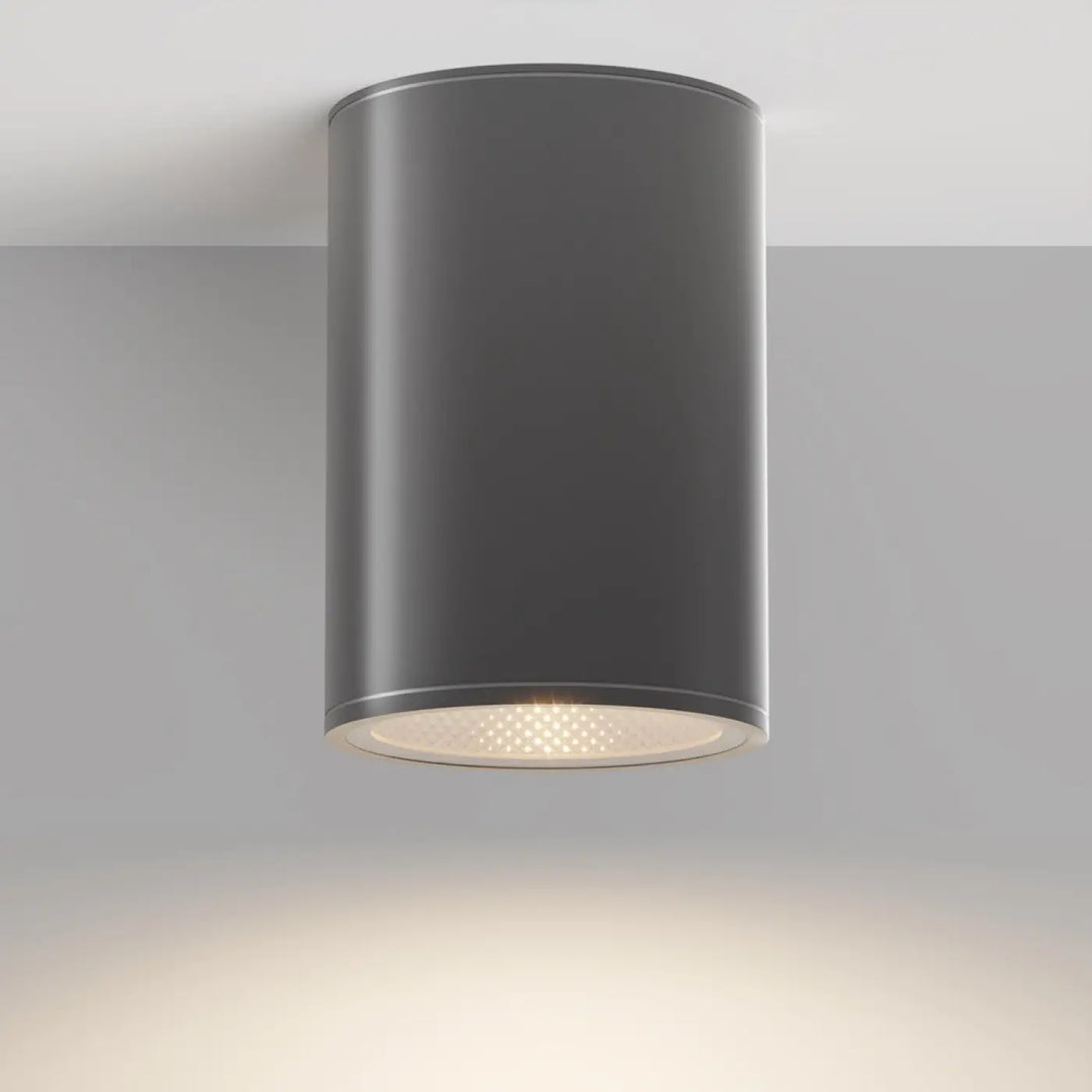 Luminaire extérieur bar spot extérieur en métal graphite avec finition gris mat et protection ip65 diffuseur perforé chaud