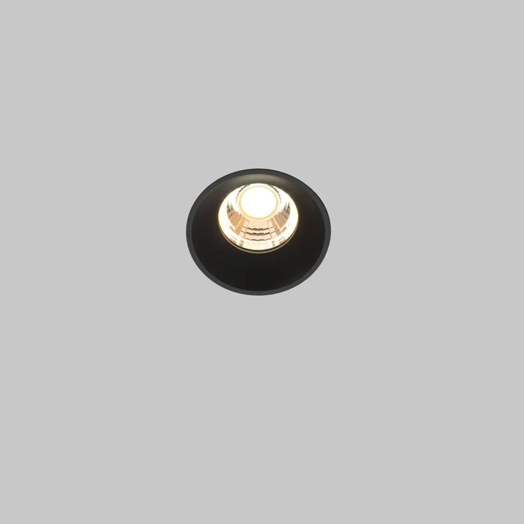 Spot led encastré round compact avec ampoule led blanc chaud et réflecteur métallique pour plafond