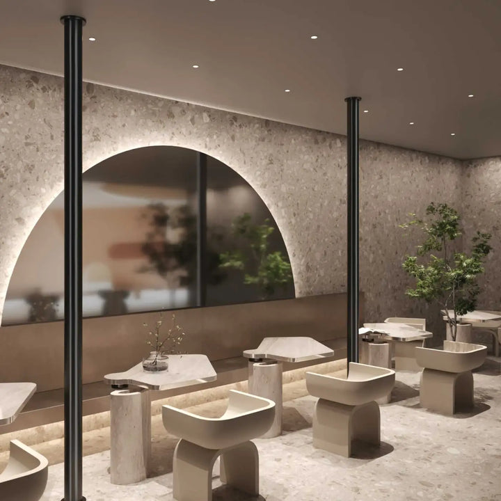 Modèles spot wise orientable en pierre avec courbes organiques et led intégrée pour un design moderne minimaliste