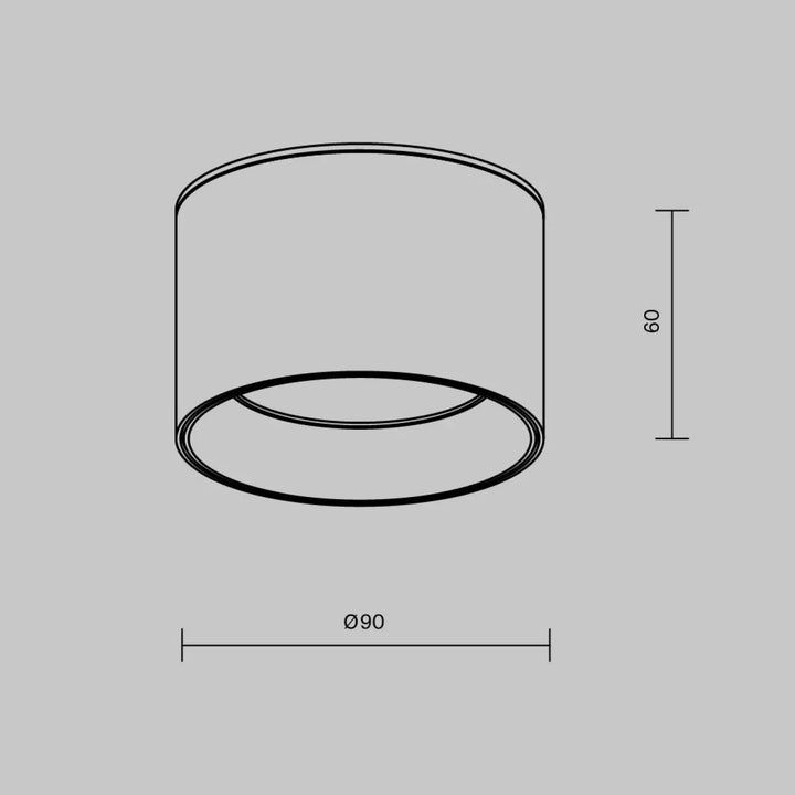 Spot vega spot led cylindrique 60mm hauteur 90mm diamètre avec led intégrée et design minimaliste noir pour plafond