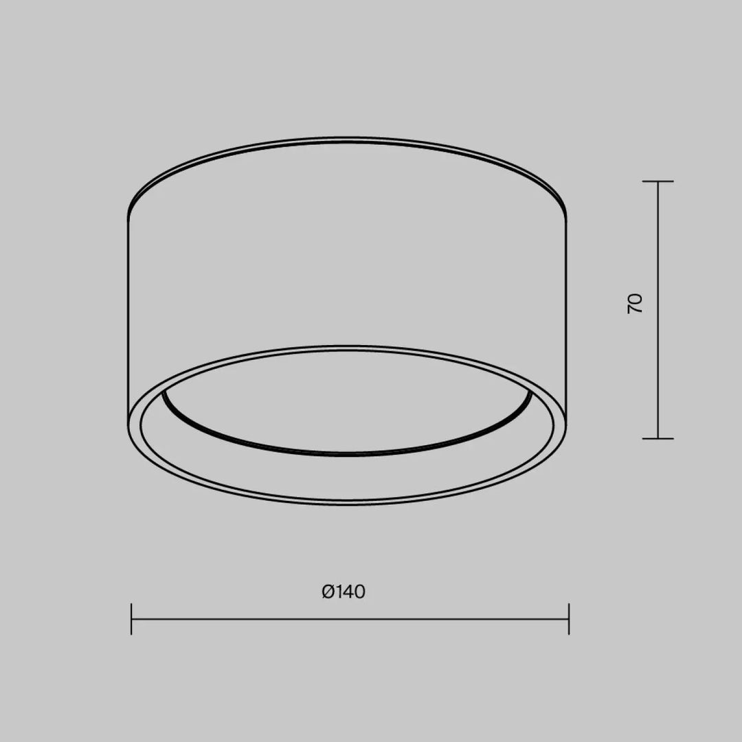 Spot vega led intégrée spot led plafonnier cylindrique 70mm hauteur 140mm diamètre design minimaliste noir