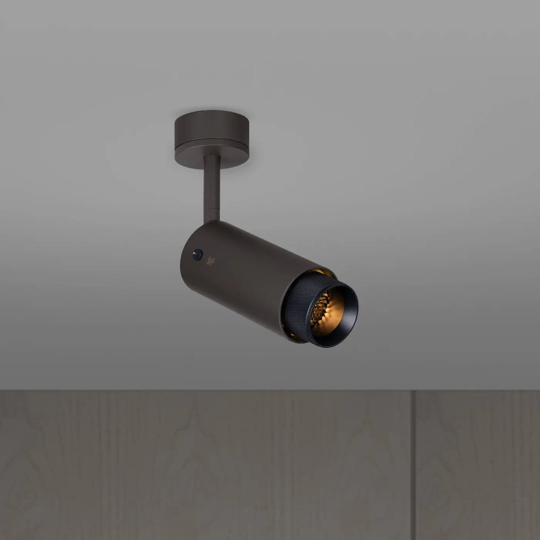 Spot orientable Exhaust à gravure quadrillée Graphite finition noire, vue 3 #couleur_noir