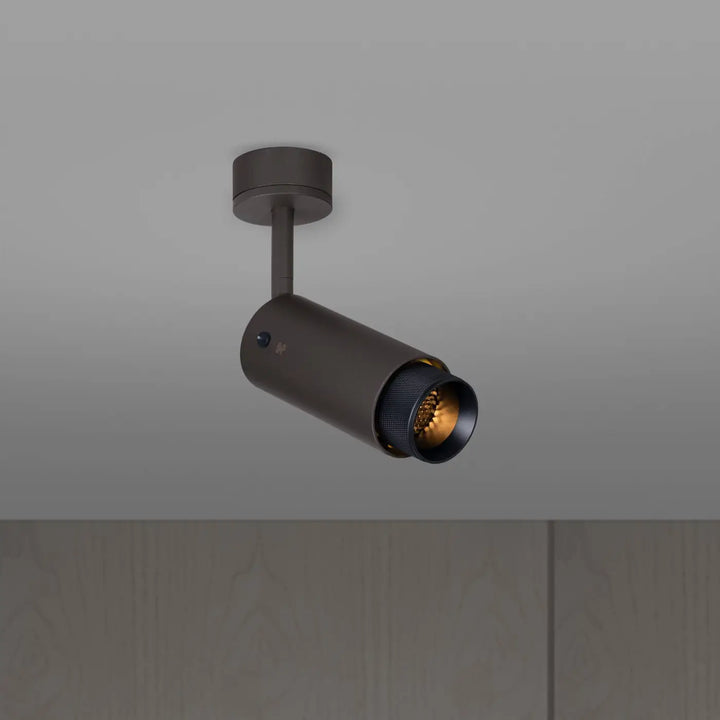 Spot orientable Exhaust à gravure quadrillée Graphite finition noire, vue 3 #couleur_noir
