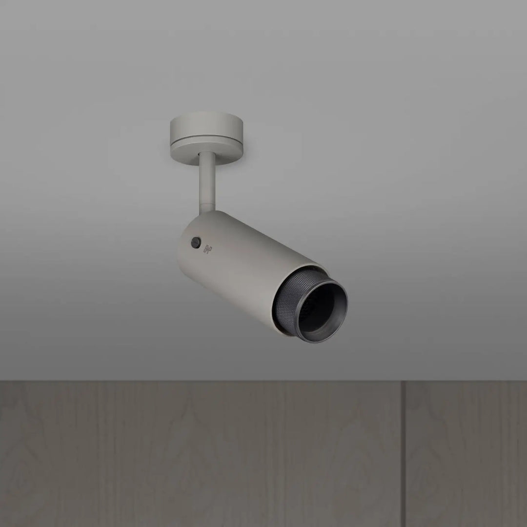 Spot orientable Exhaust à gravure quadrillée Pierre finition bronze fumé, vue 4 #couleur_gris