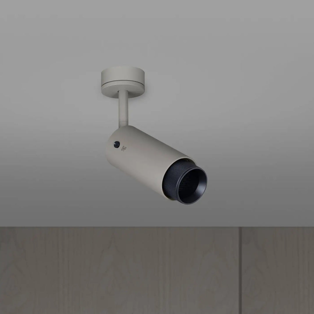 Spot orientable Exhaust à gravure quadrillée Pierre finition noire, vue 4 #couleur_noir