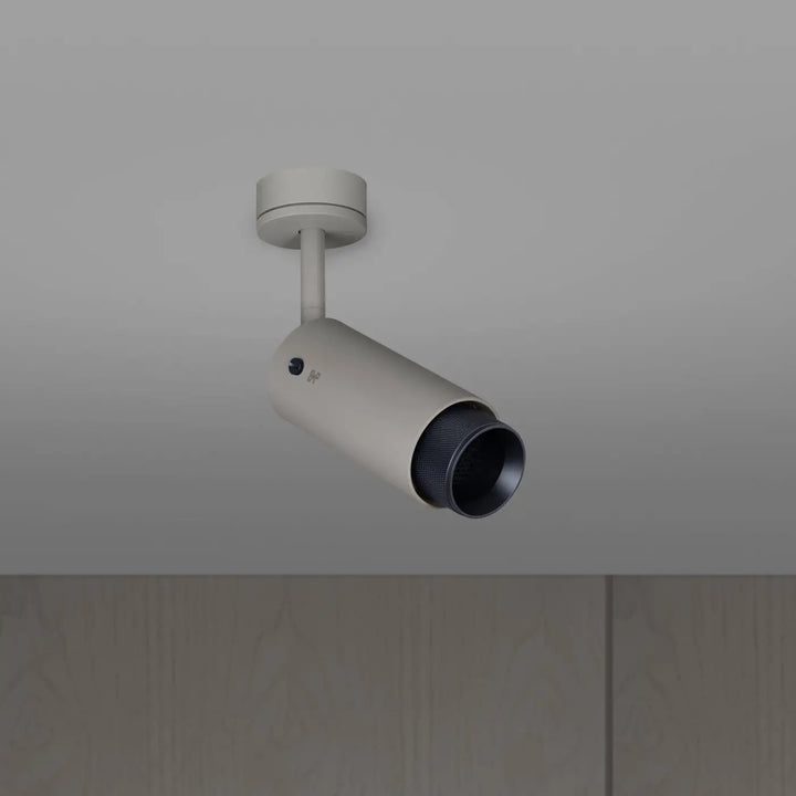 Spot orientable Exhaust à gravure quadrillée Pierre finition noire, vue 4 #couleur_noir