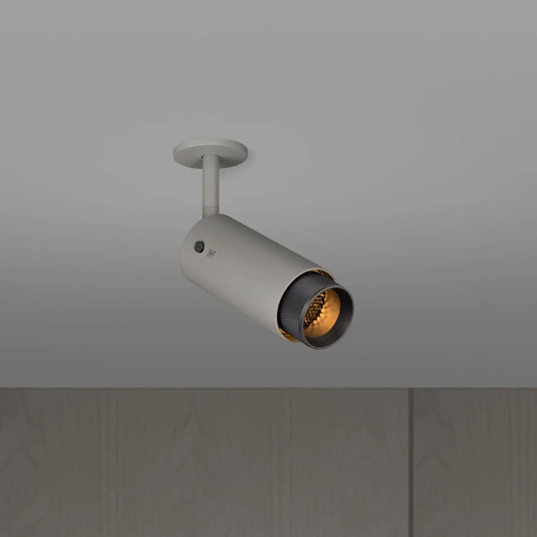 Spot orientable Exhaust à gravure quadrillée Pierre finition bronze fumé #couleur_gris