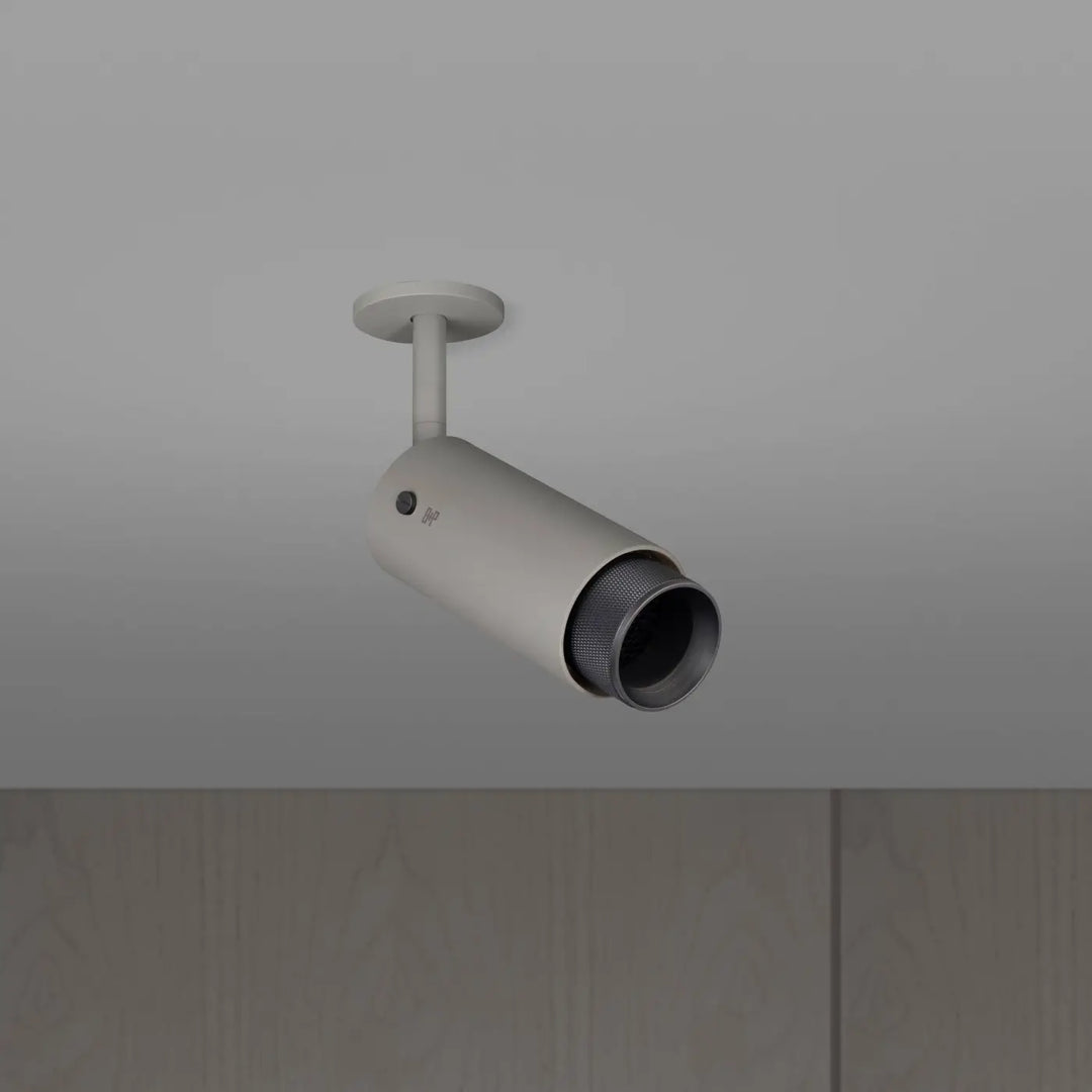 Spot orientable Exhaust à gravure quadrillée Pierre finition bronze fumé, vue 2 #couleur_gris