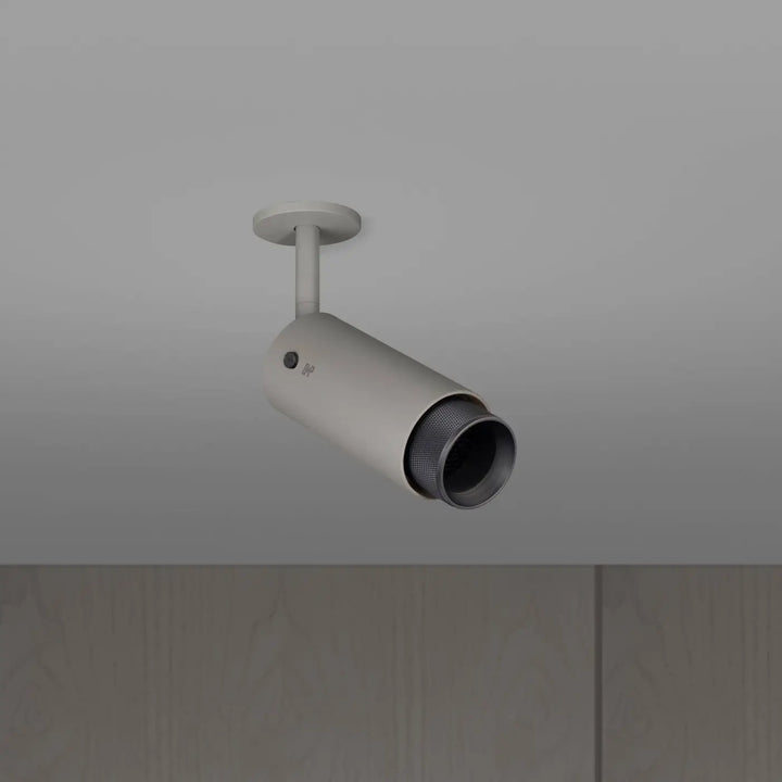 Spot orientable Exhaust à gravure quadrillée Pierre finition bronze fumé, vue 2 #couleur_gris