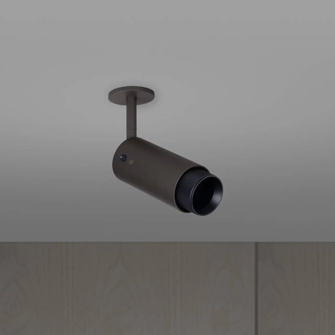 Spot orientable Exhaust à gravure quadrillée Graphite finition noire, vue 2 #couleur_noir