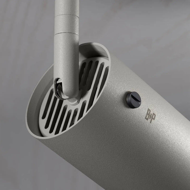 Spot sur rail Exhaust à gravure quadrillée Pierre, finition bronze fumé, vue 4 #couleur_gris