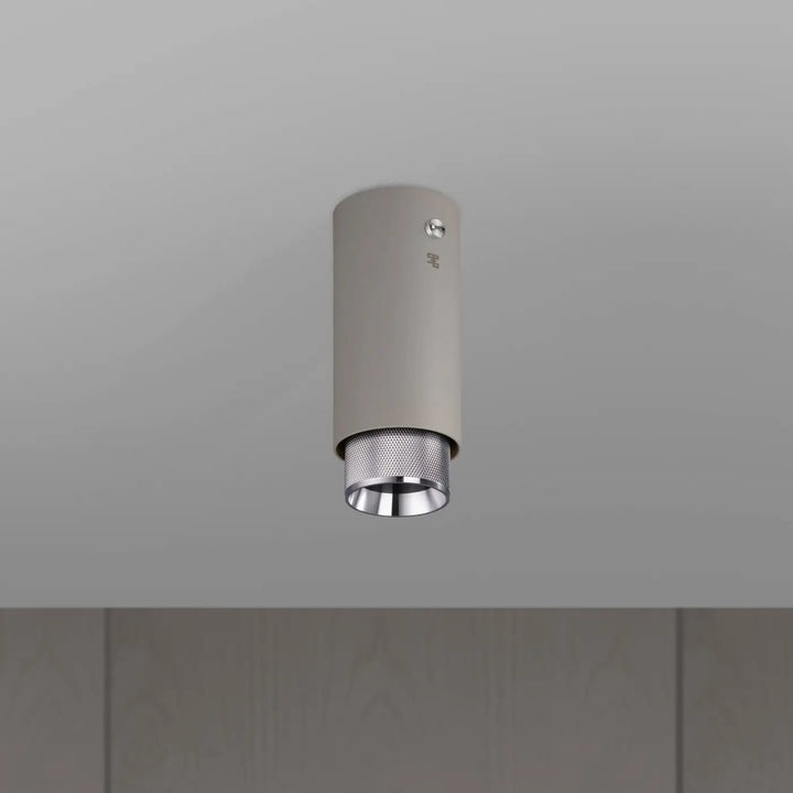 Spot en saillie Exhaust à gravure quadrillée Pierre, détails en acier, autre vue #couleur_argent