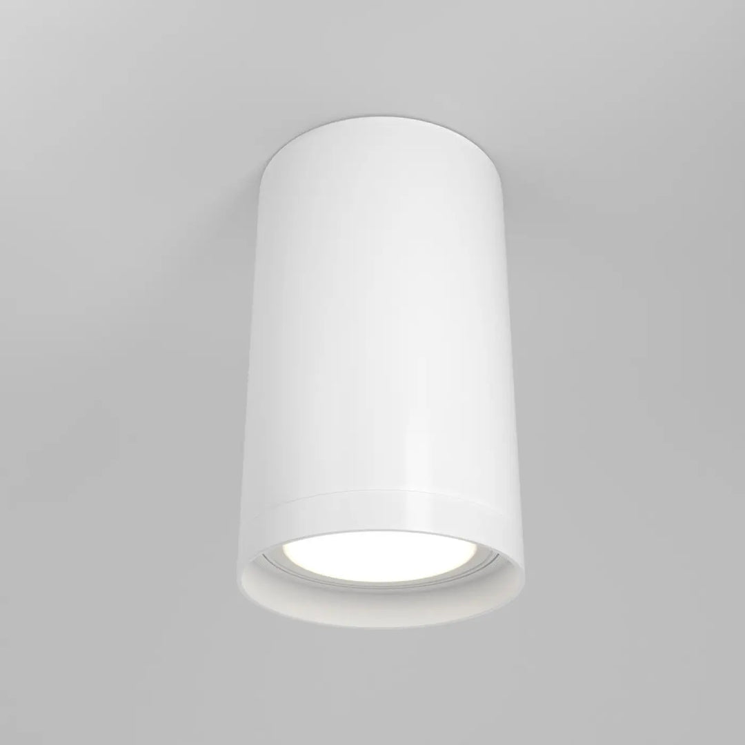 Petit cylindre spot focus lumière dirigée avec design moderne blanc encastré au plafond finition lisse