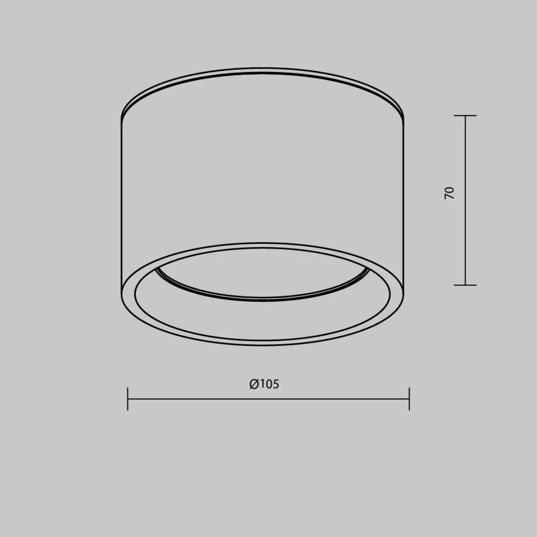 Spot hydra led lumière douce cylindre 70mm hauteur 105mm diamètre avec indice ip44 et design minimaliste noir