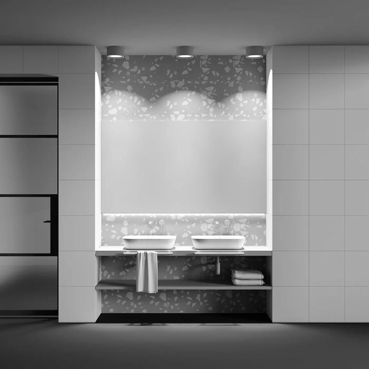 Vasques en céramique blanche moderne spot hydra indice ip44 lumière douce design minimaliste saillie hydra led