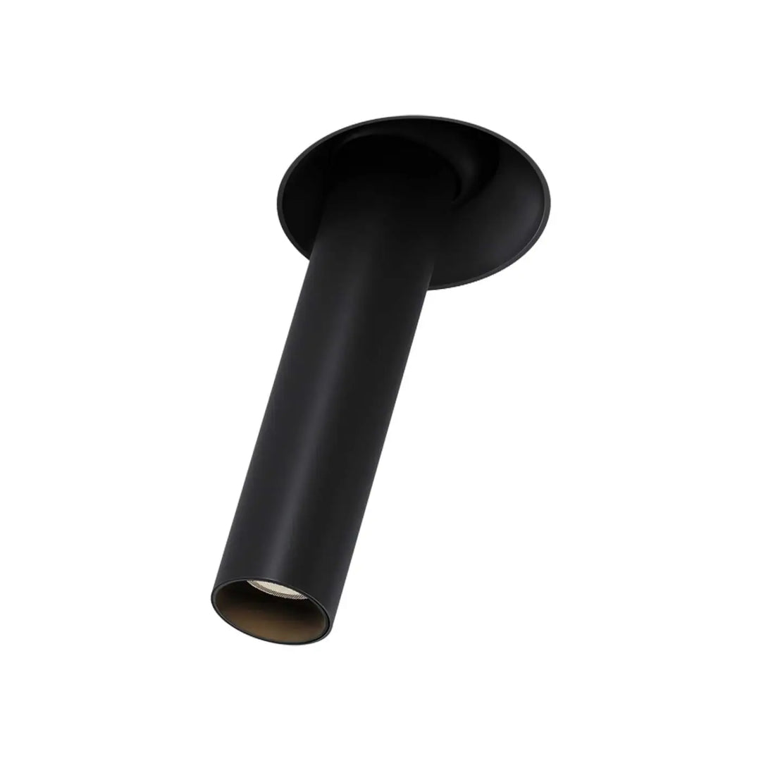 Spot focus t trimless tube fin orientable spot encastré mat noir avec corps cylindrique et bord évasé
