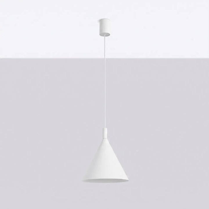 Suspension Luminaire blanc éteinte, vue rapprochée