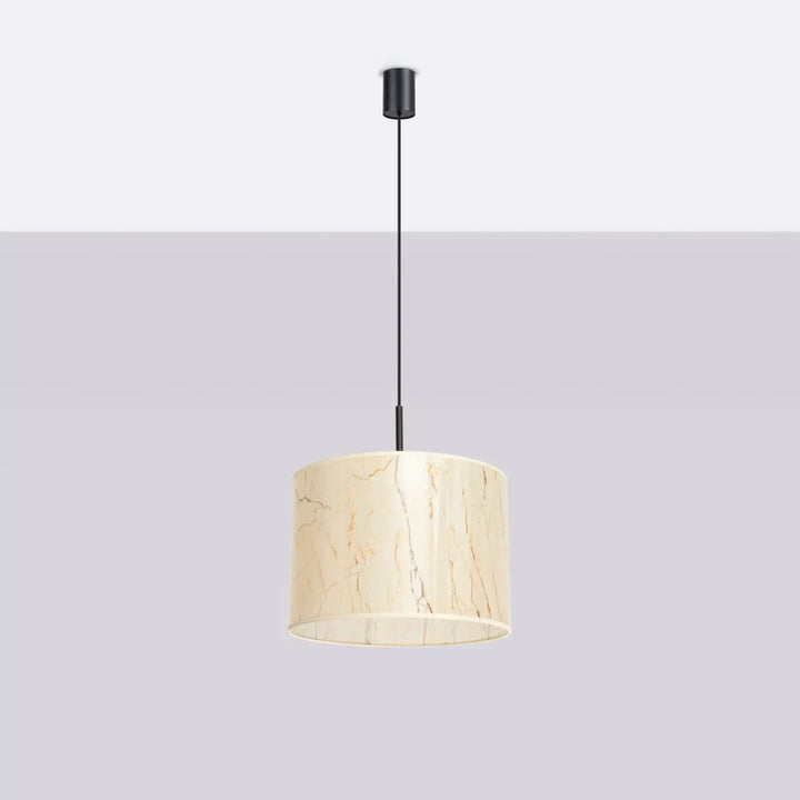 Suspension marbre beige/noir éteinte