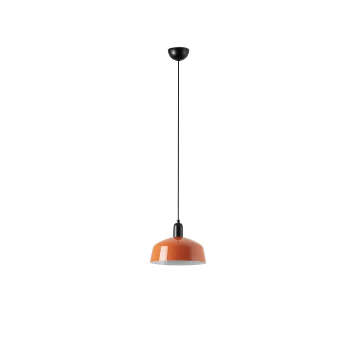 Suspension Tatawin M abat-jour métal orange roux de Faro Barcelona
