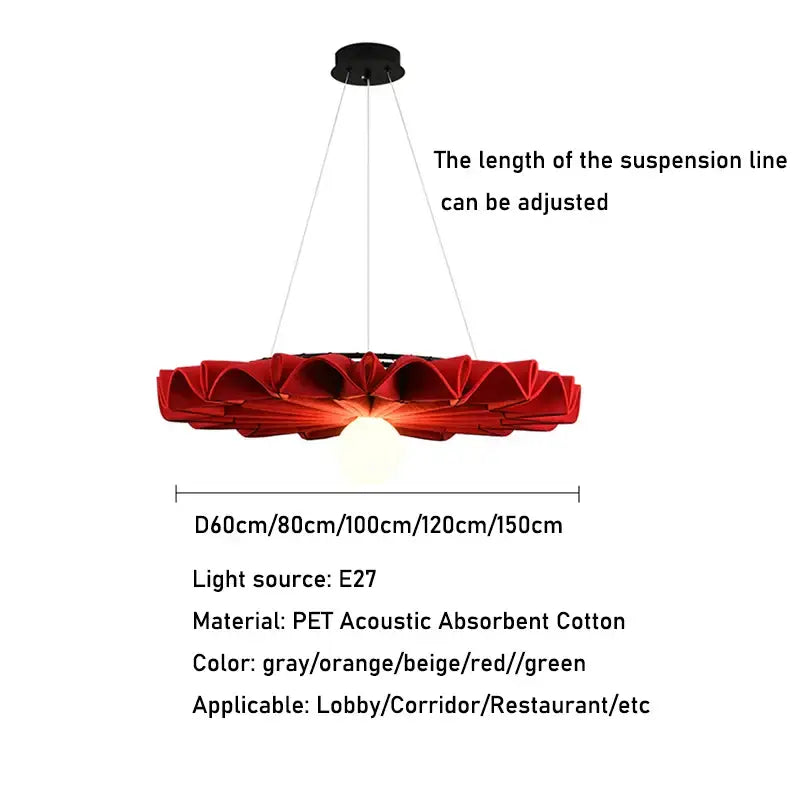 Suspension acoustique design pet anti bruit forme fleur