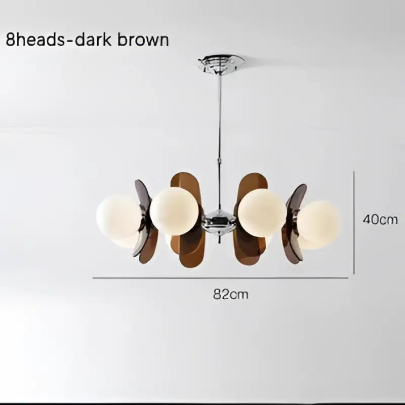 Suspension acrylique design sculptural et verre style raffiné