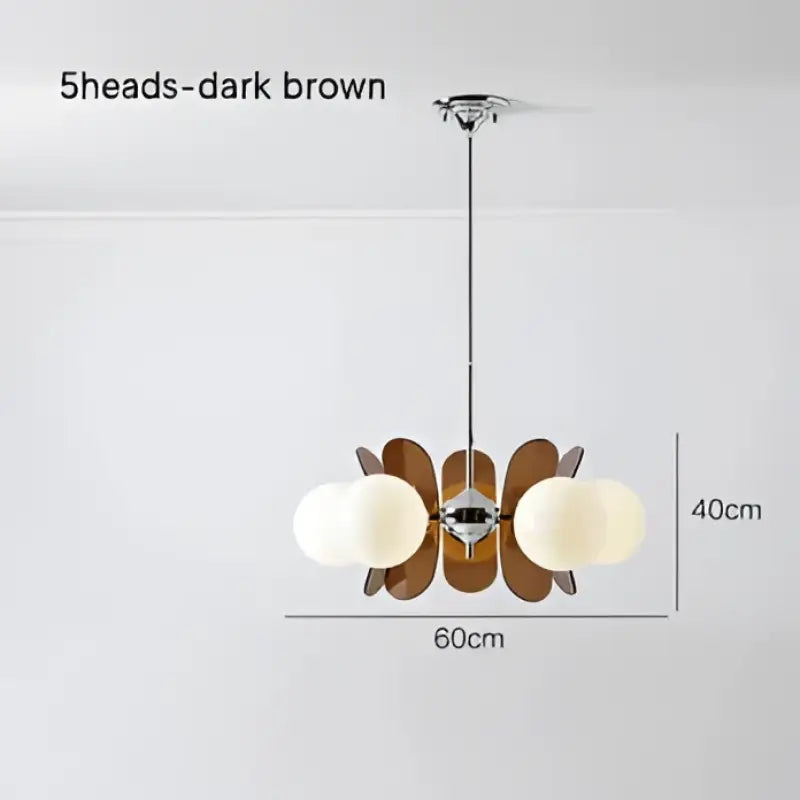 Suspension acrylique design sculptural et verre style raffiné