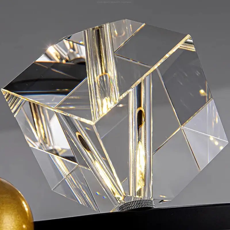 Suspension anneau cristal luxueux pour salon moderne