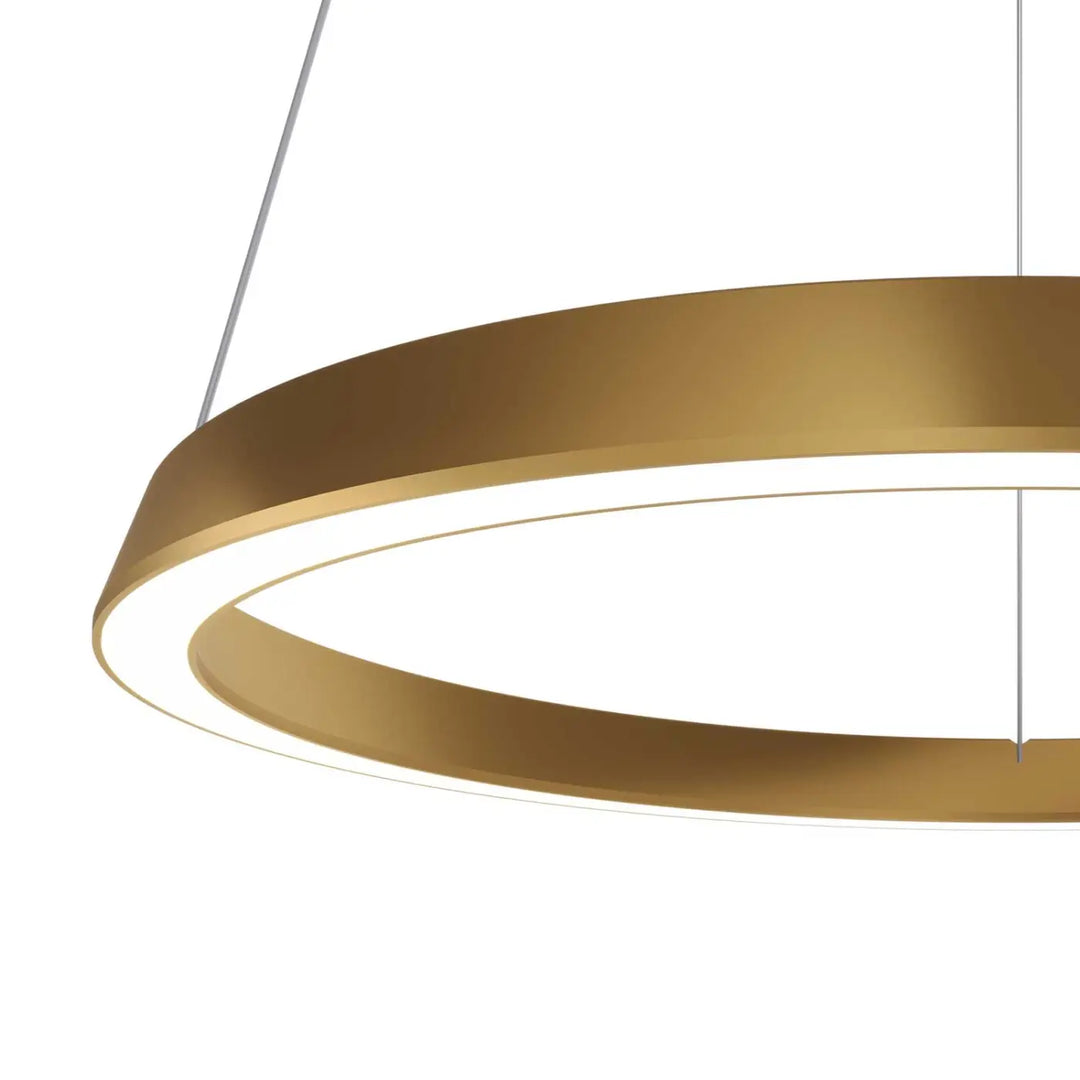 Détail du diffuseur de la suspension Circular dorée #couleur_dore
