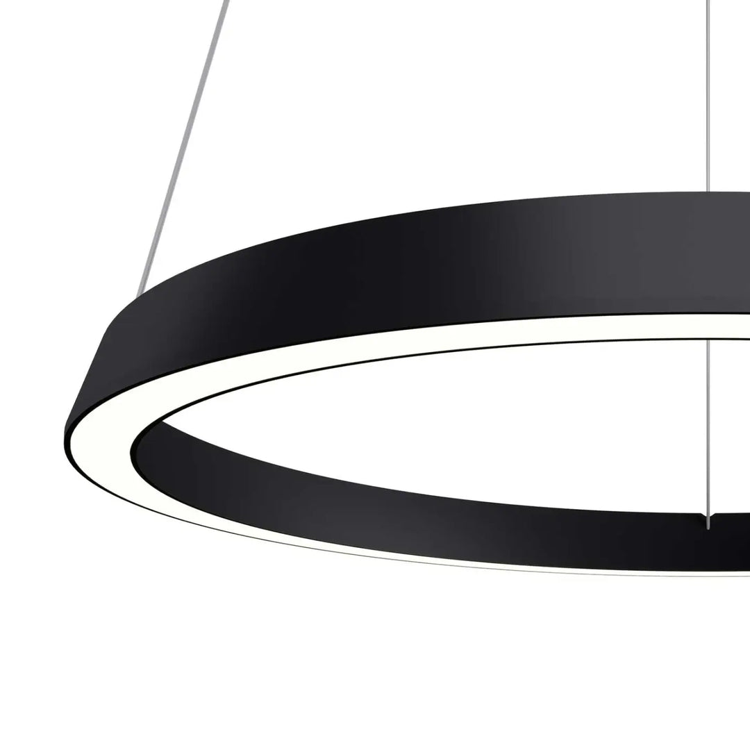 Détail du diffuseur de la suspension Circular noire #couleur_noir