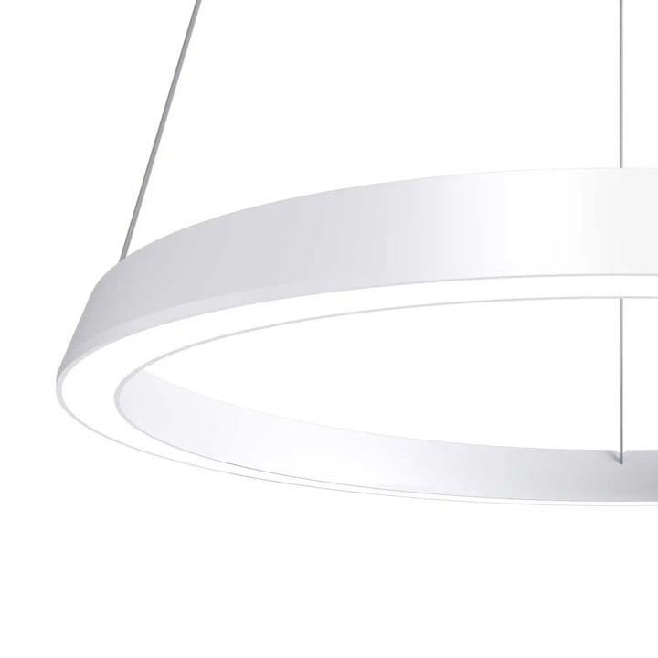 Détail du diffuseur de la suspension Circular blanche #couleur_blanc