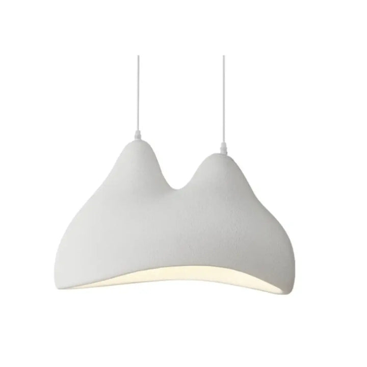 Suspension artistique blanche forme organique moderne design