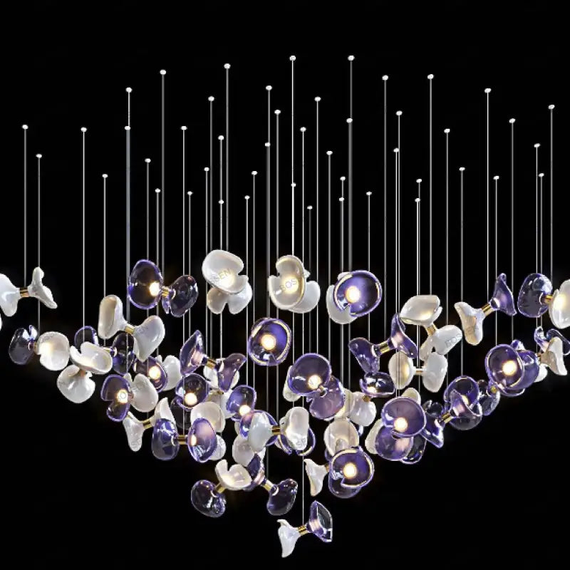 Suspension artistique design en verre style élégant