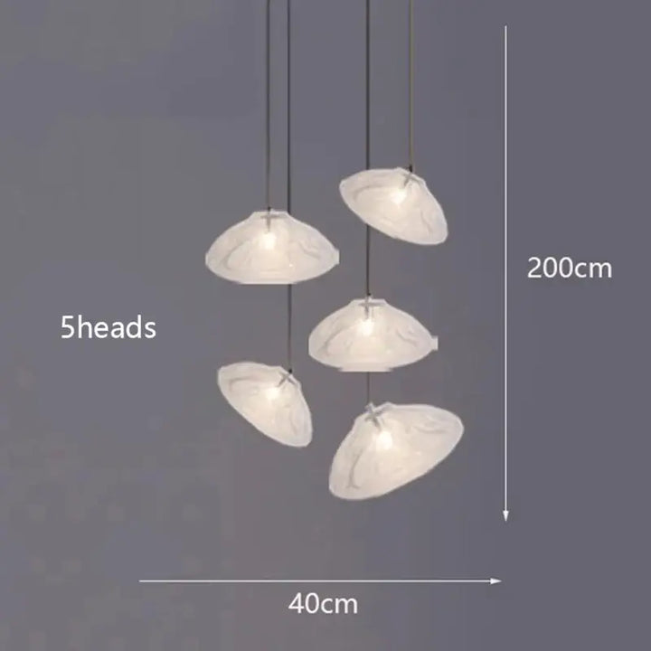 Suspension Artistique Moderne À Galets Flottants Blancs

