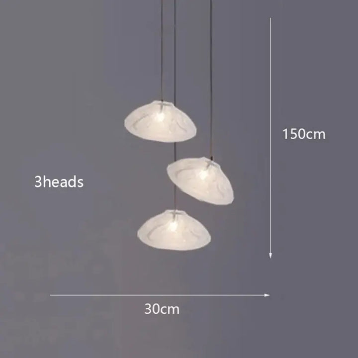 Suspension Artistique Moderne À Galets Flottants Blancs

