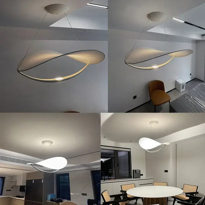 Suspension Atypique En Courbe Flottante Style Moderne

