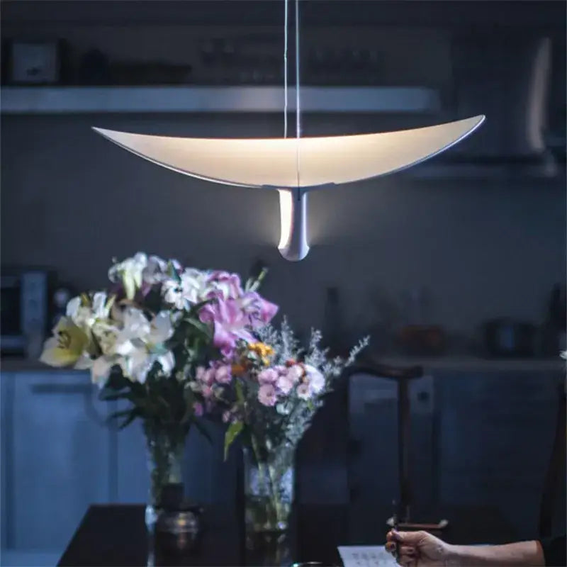 Suspension Atypique En Courbe Flottante Style Moderne

