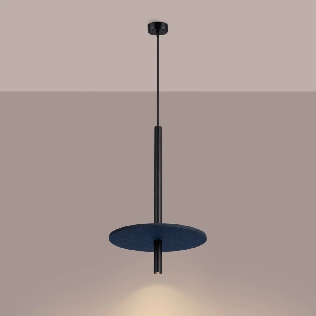 Suspension bleu marine/noir allumée
