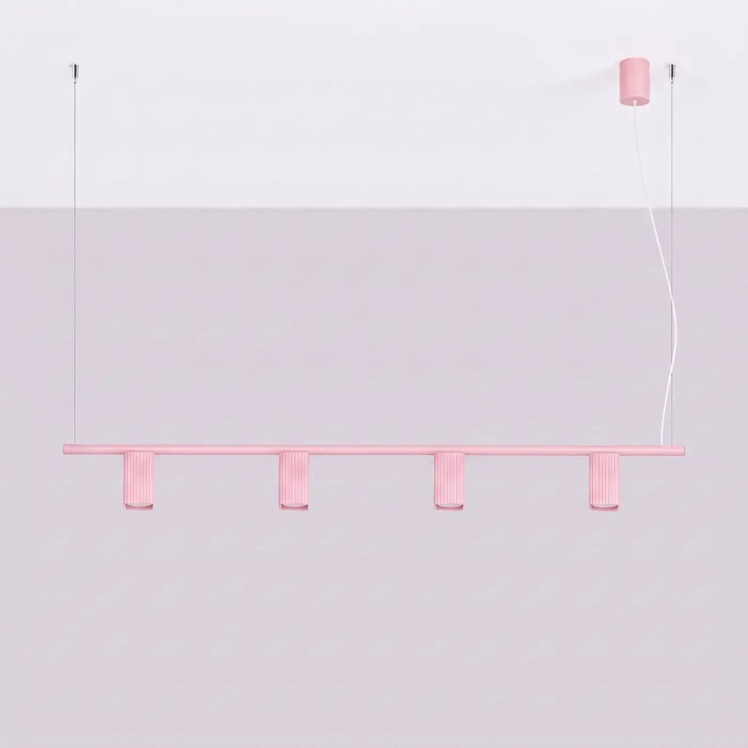 Suspension Rayo rose en aluminium, éteinte