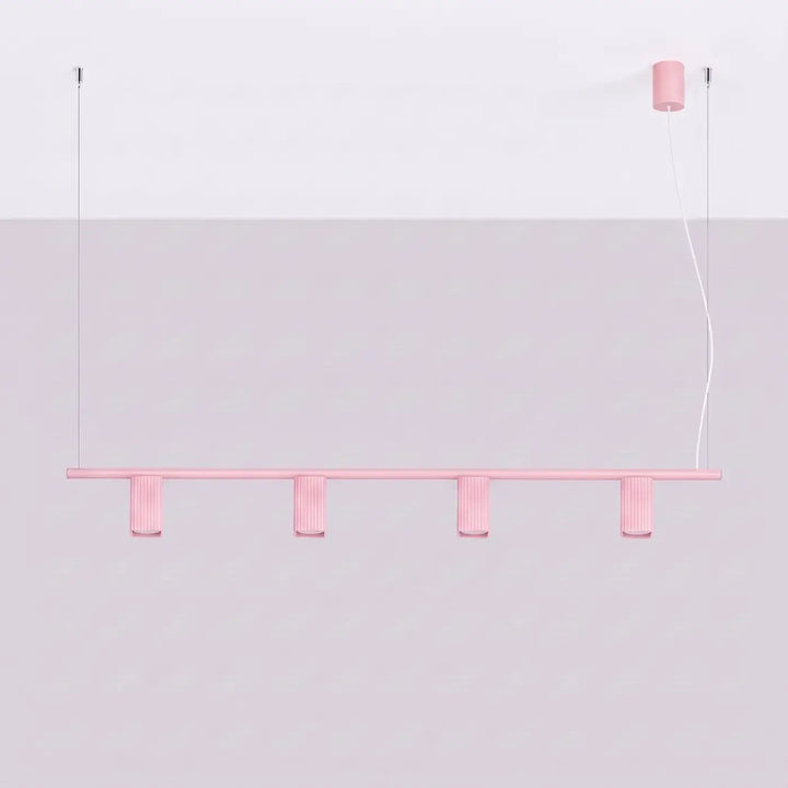 Suspension Rayo rose en aluminium, éteinte