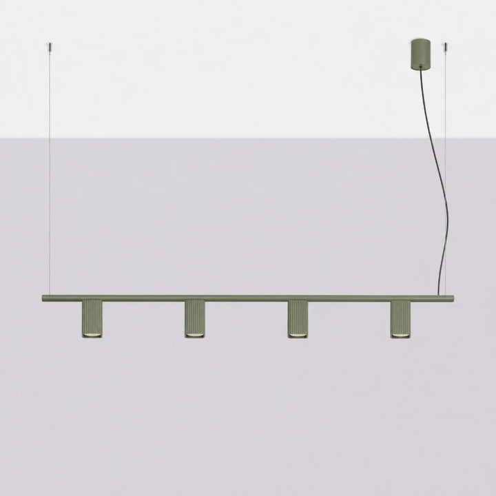 Suspension Rayo vert olive en aluminium, éteinte