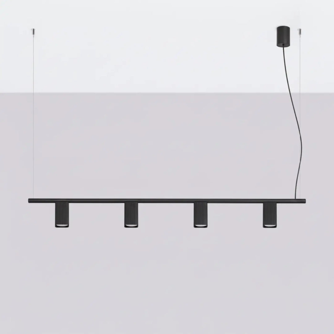Suspension Rayo noire en aluminium, éteinte