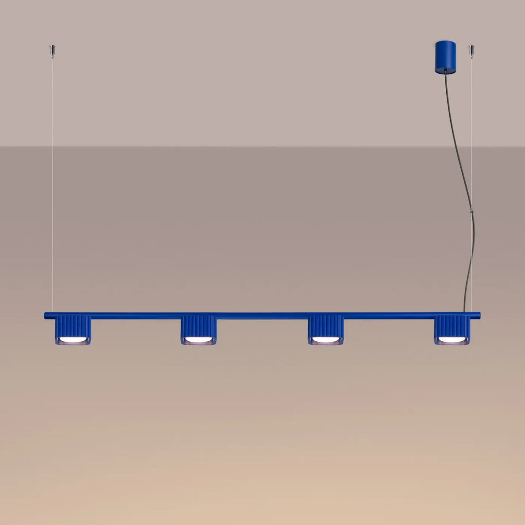 Suspension Riff outremer en aluminium, allumée