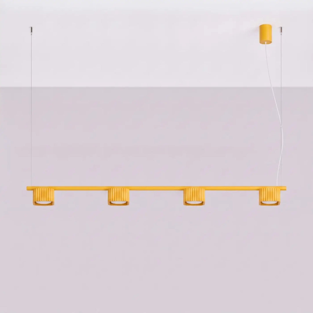 Suspension Riff jaune en aluminium, éteinte