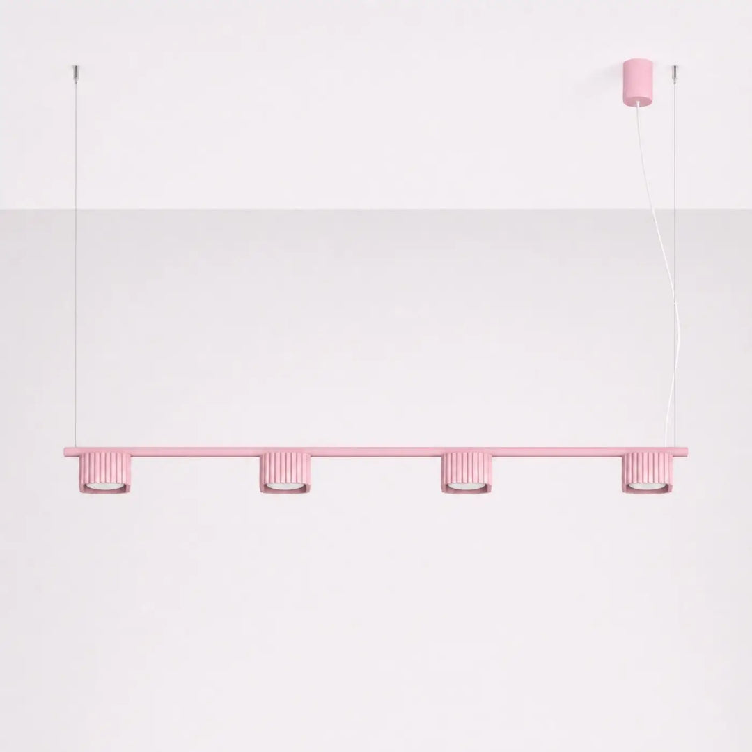 Suspension Riff rose en aluminium, éteinte